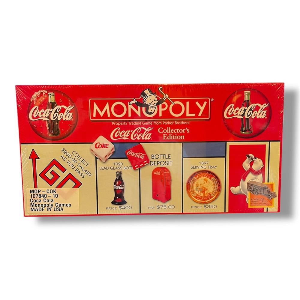 NIB Factory Sealed Collector's Edition Vintage Coca-Cola Monopoly Game
